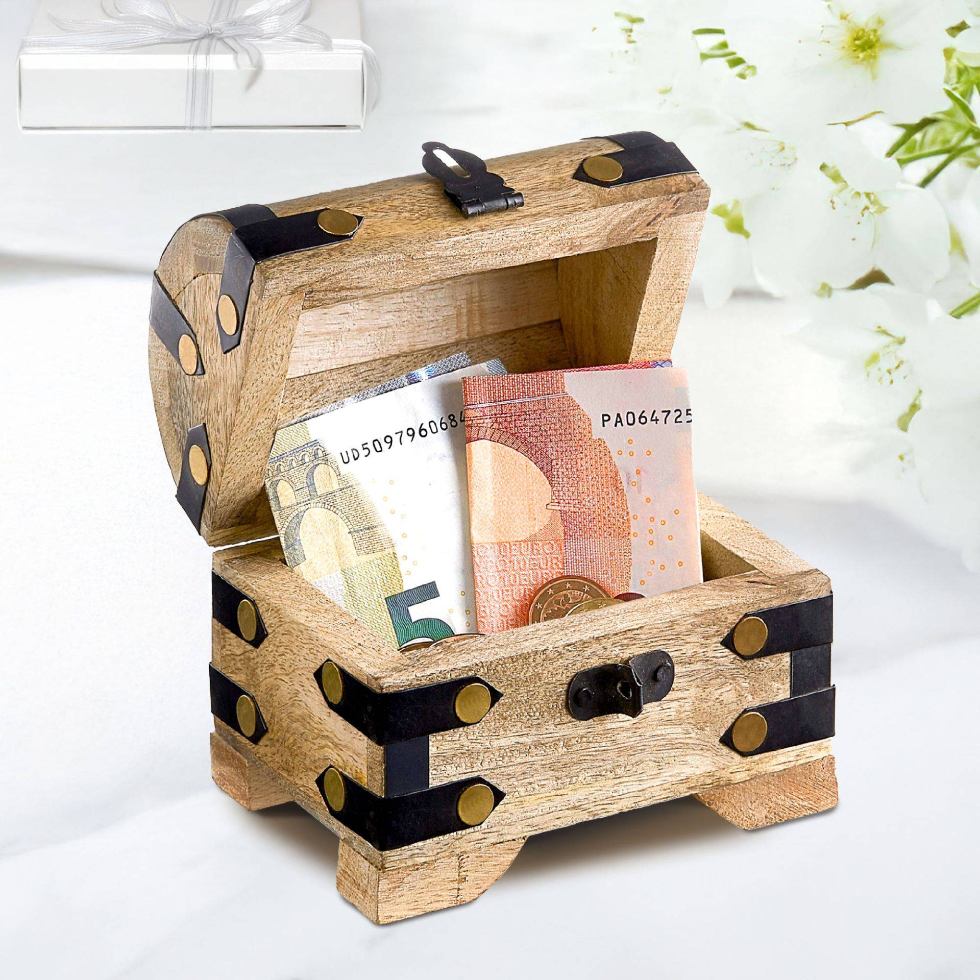 Mini Geld Schatztruhe - Hell Mini Geld Schatztruhe - Hell von Monsterzeug