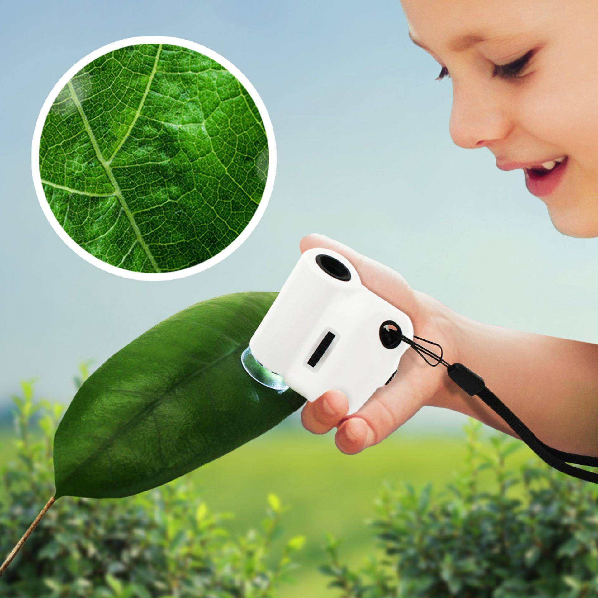 Mini Mikroskop mit 20-fach Zoom und LED Licht Mini Mikroskop mit 20-fach Zoom und LED Licht von Monsterzeug