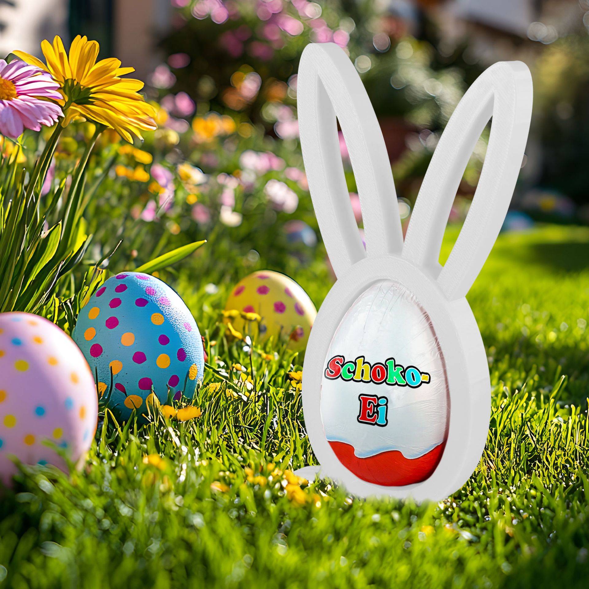 Osterhase Ü-Ei Halter Weiß - 3er Set von Monsterzeug