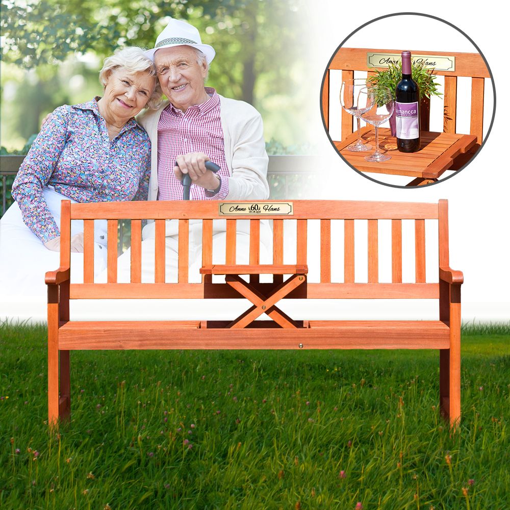 Personalisierte Hochzeitsbank zur diamantenen Hochzeit Personalisierte Hochzeitsbank zur diamantenen Hochzeit von Monsterzeug