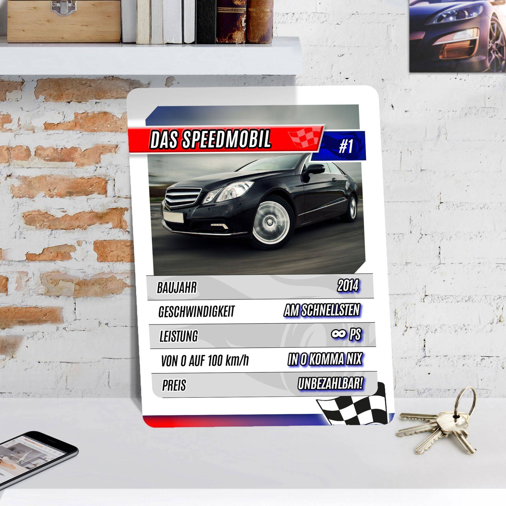 Personalisierte Quartettkarte XL - Auto Personalisierte Quartettkarte XL - Auto von Monsterzeug