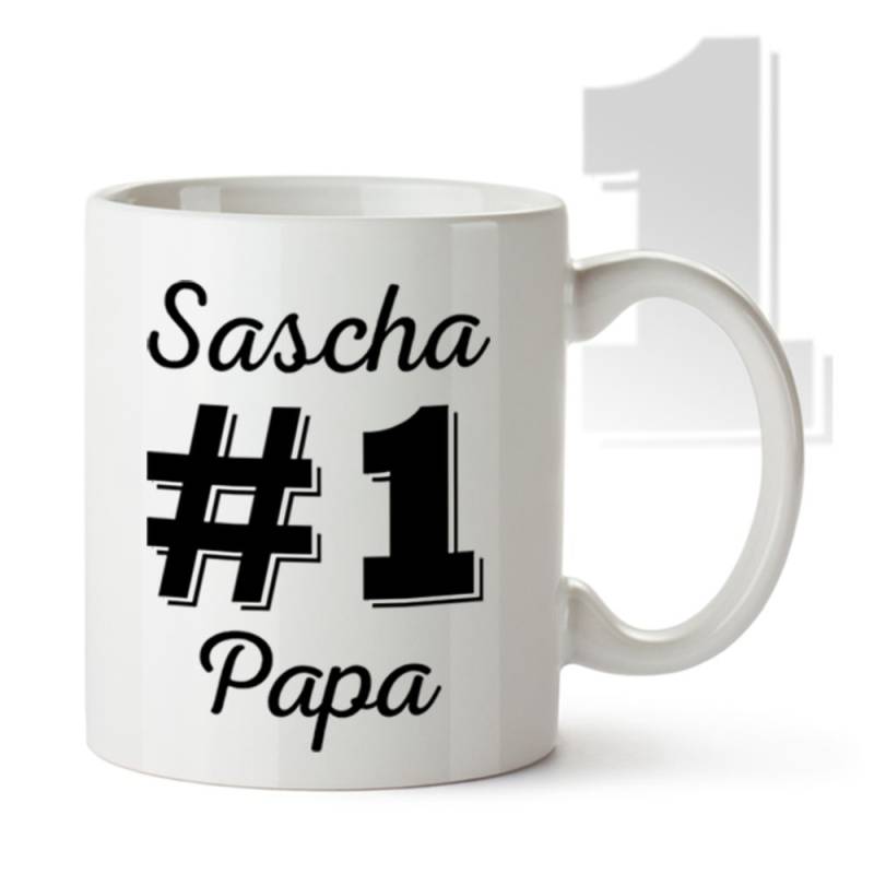 Personalisierte Tasse - Nummer 1 Papa von Monsterzeug