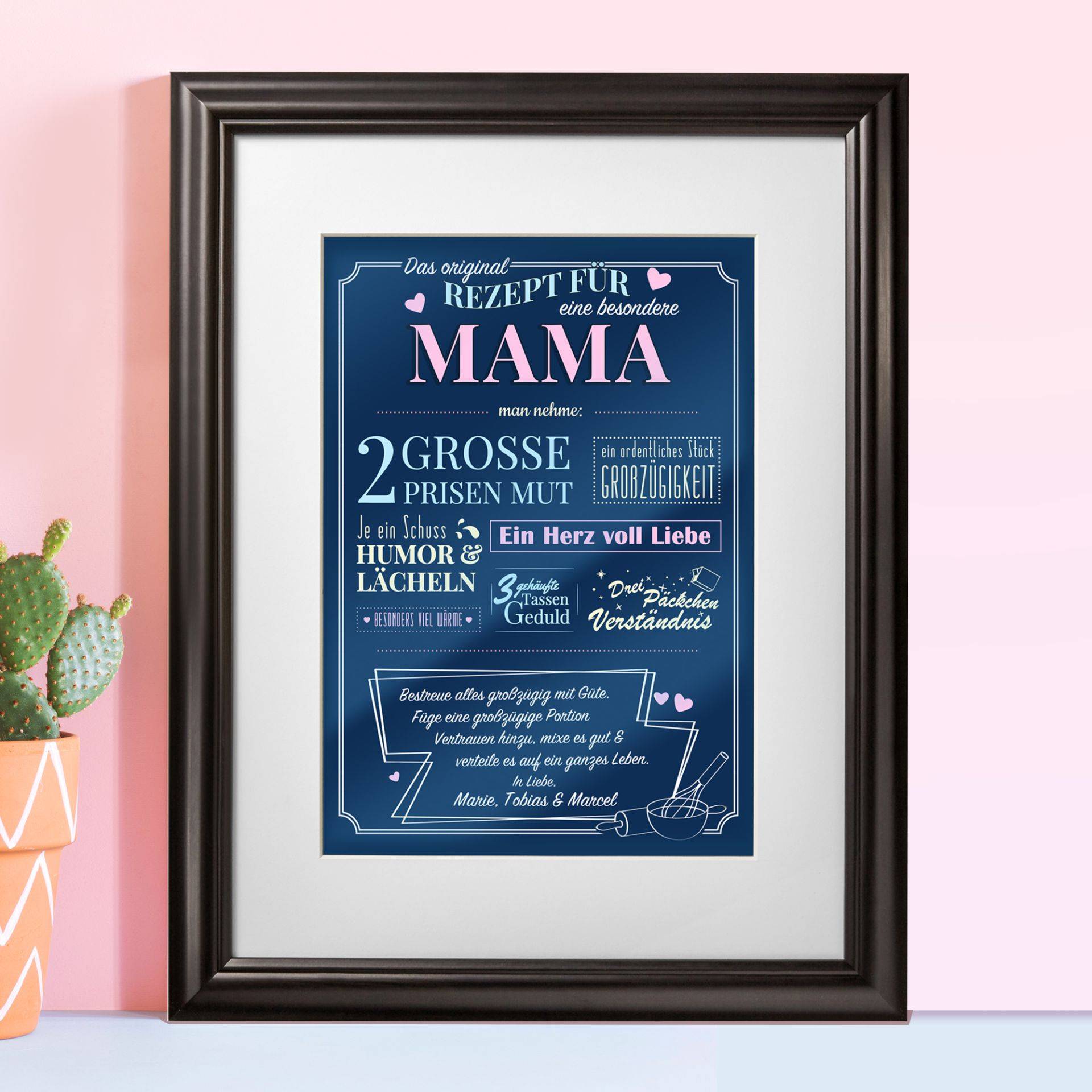 Personalisiertes Bild - Rezept für eine besondere Mama Personalisiertes Bild - Rezept für eine besondere Mama von Monsterzeug