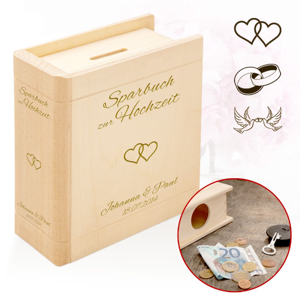 Personalisiertes Sparbuch zur Hochzeit Personalisiertes Sparbuch zur Hochzeit von Monsterzeug