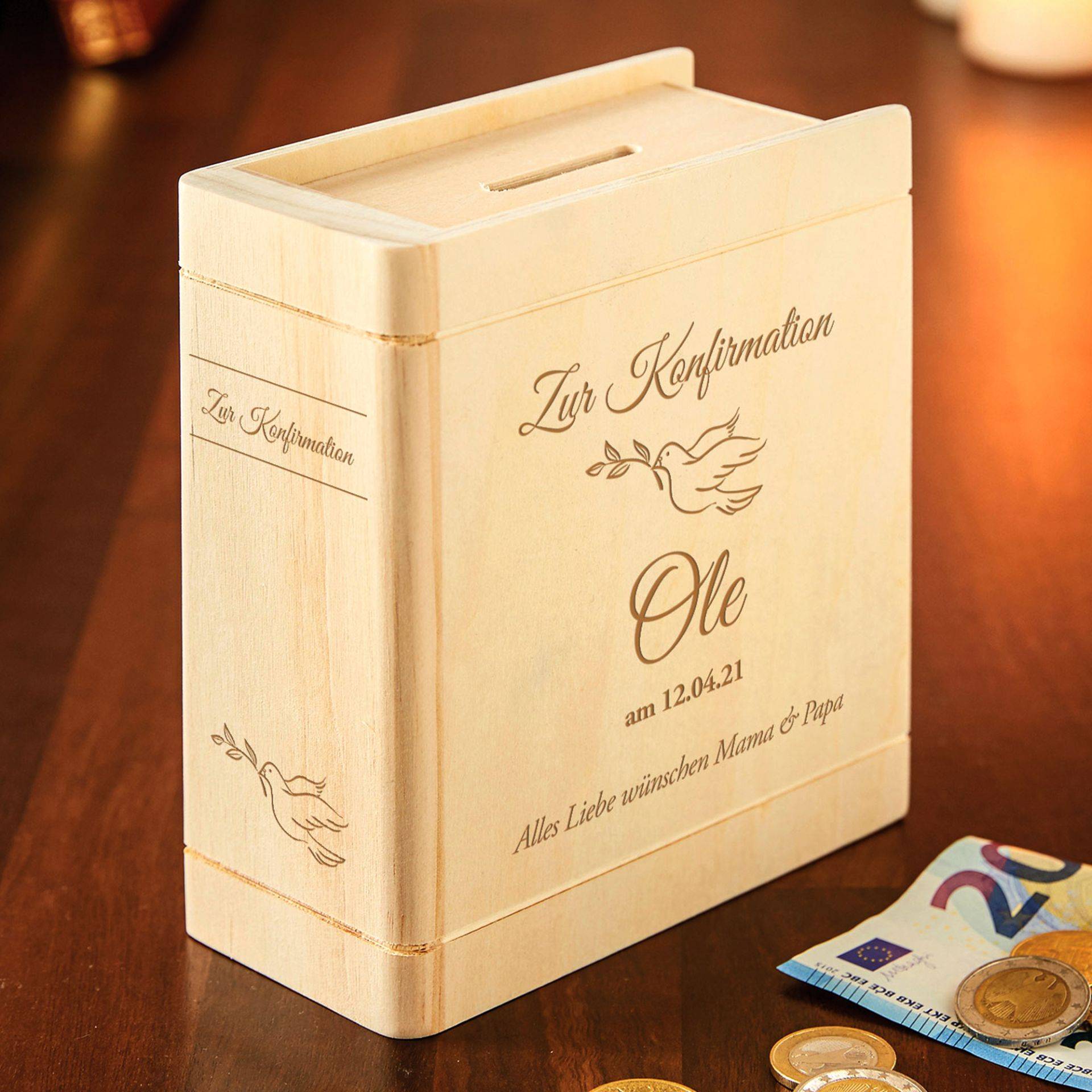 Personalisiertes Sparbuch zur Konfirmation Personalisiertes Sparbuch zur Konfirmation von Monsterzeug