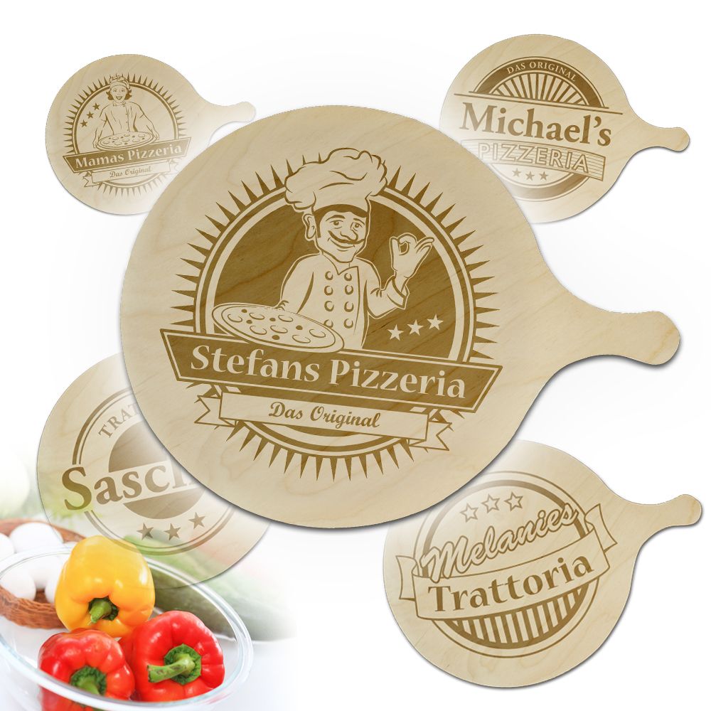 Pizzabrett mit Gravur Pizzabrett mit Gravur von Monsterzeug