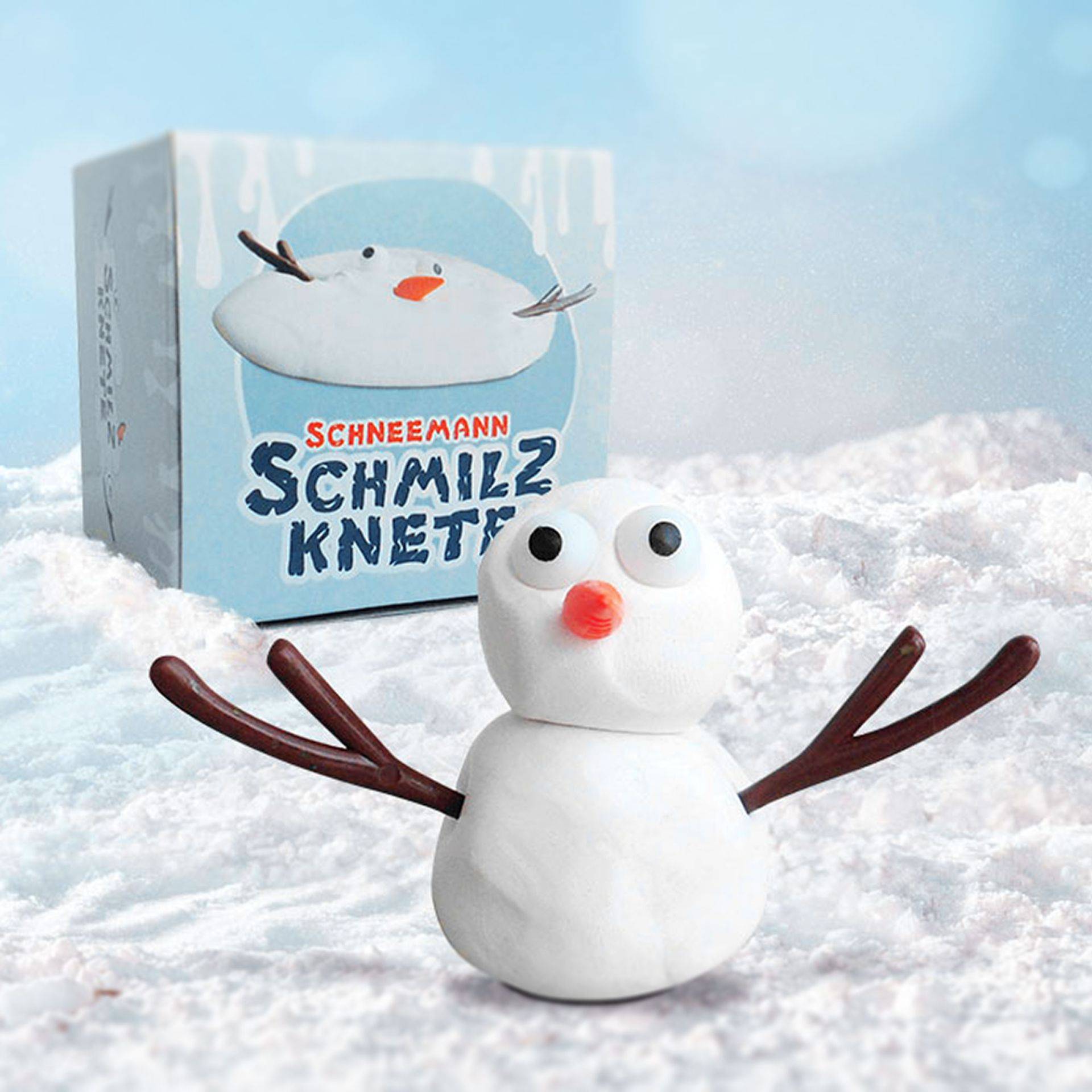 Schneemann Bausatz mit Schmilzknete von Monsterzeug