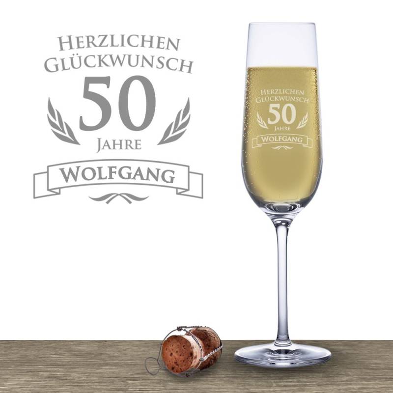 Sektglas zum 50. Geburtstag von Monsterzeug