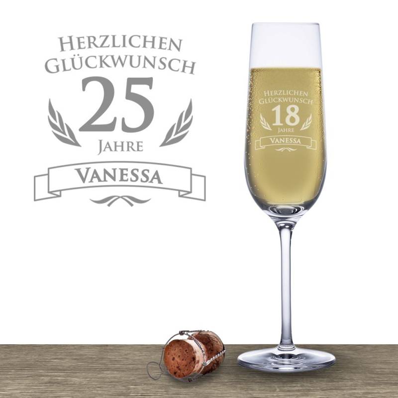Sektglas zum Geburtstag von Monsterzeug