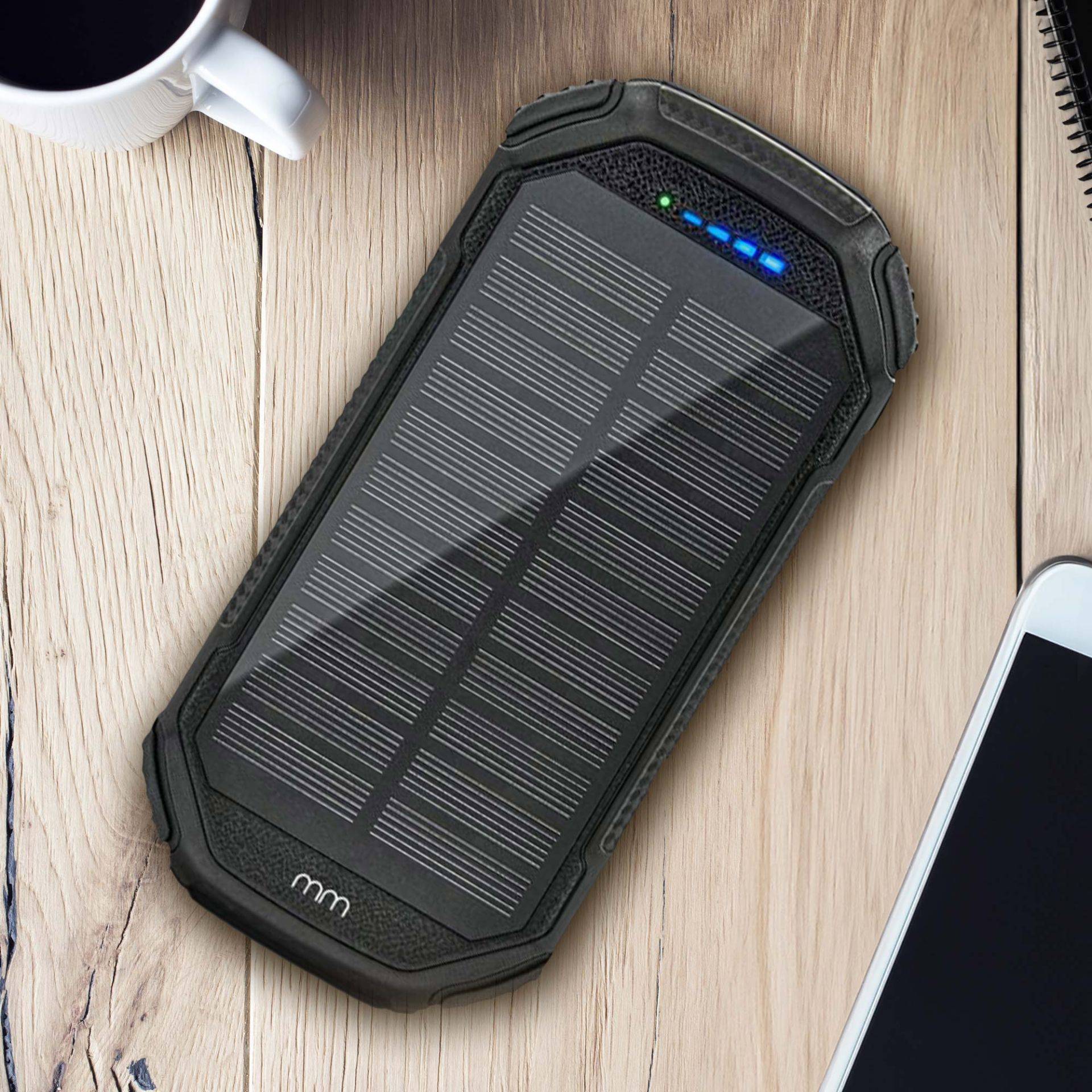 Solar Powerbank mit LED-Licht Solar Powerbank mit LED-Licht von Monsterzeug