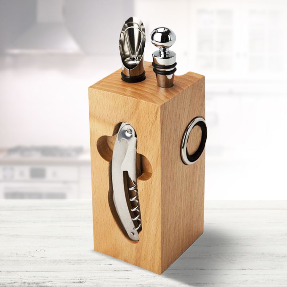 Sommelier Set - Holzblock Buche Sommelier Set - Holzblock Buche von Monsterzeug