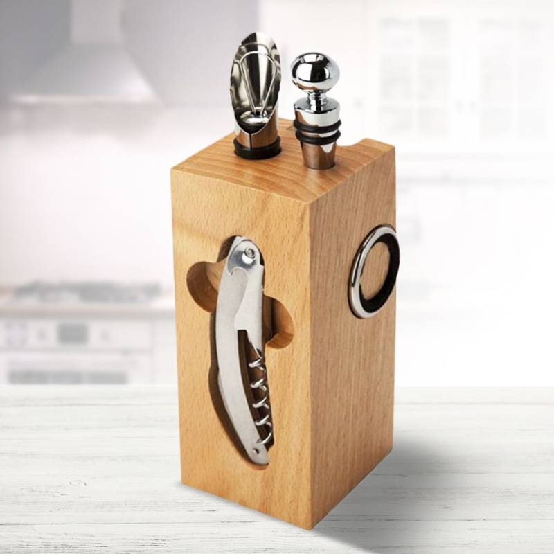 Sommelier Set - Holzblock Buche Sommelier Set - Holzblock Buche von Monsterzeug