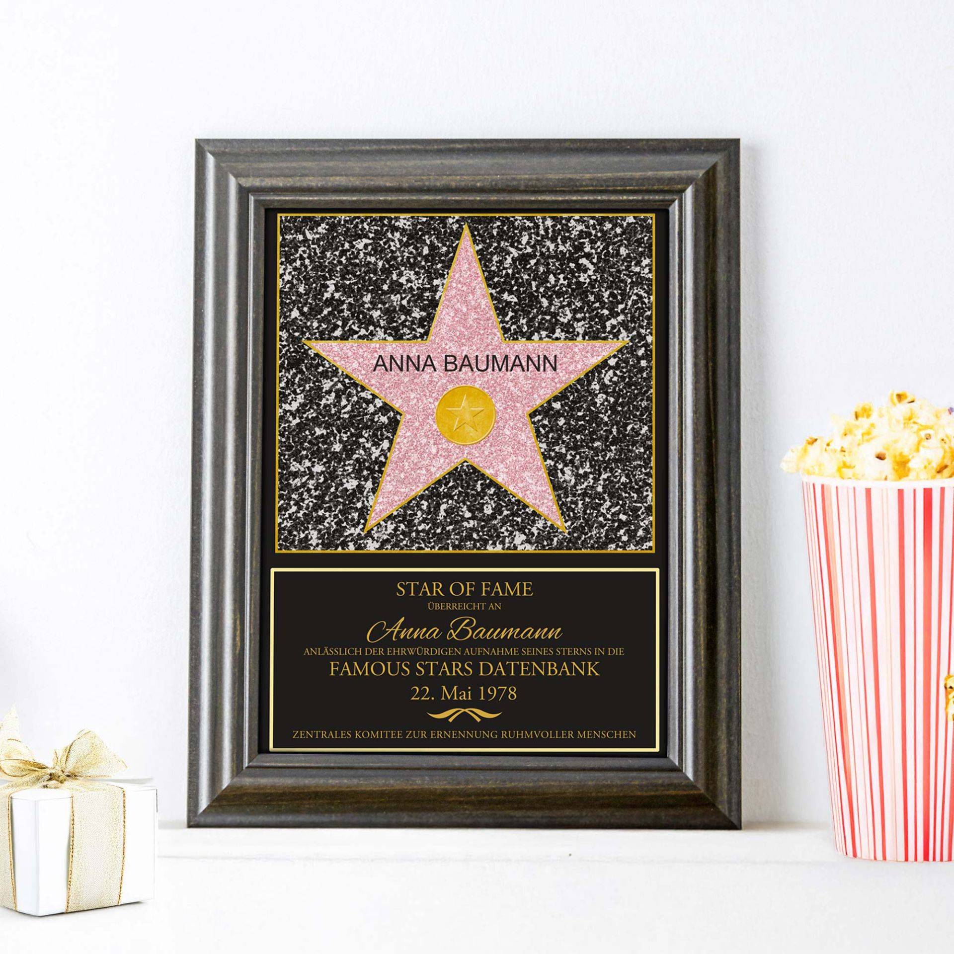 Star of Fame - personalisiertes Bild Klein von Monsterzeug