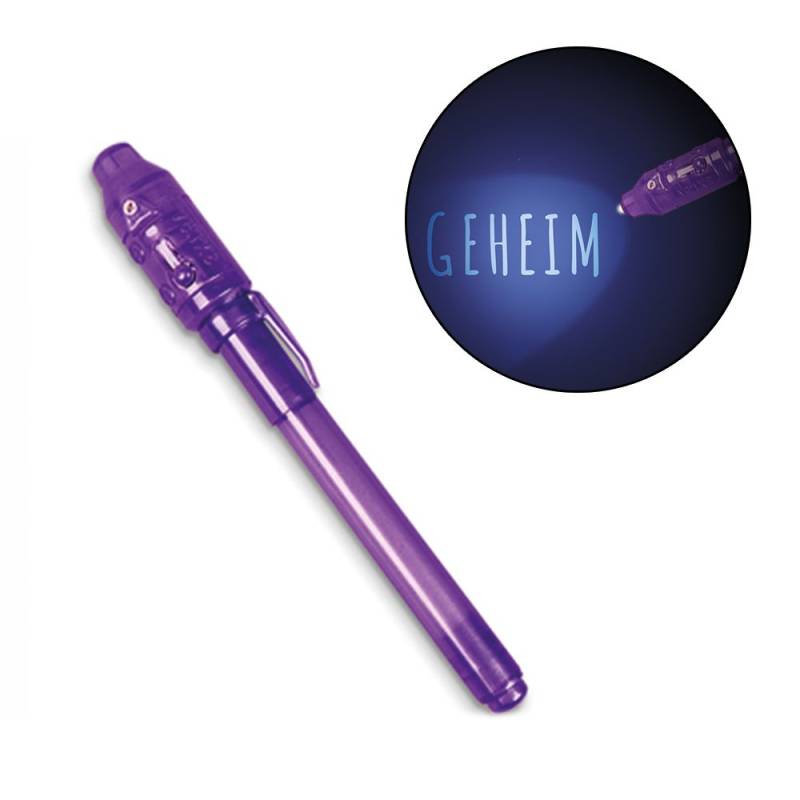 Unsichtbarer Stift mit UV Lampe von Monsterzeug