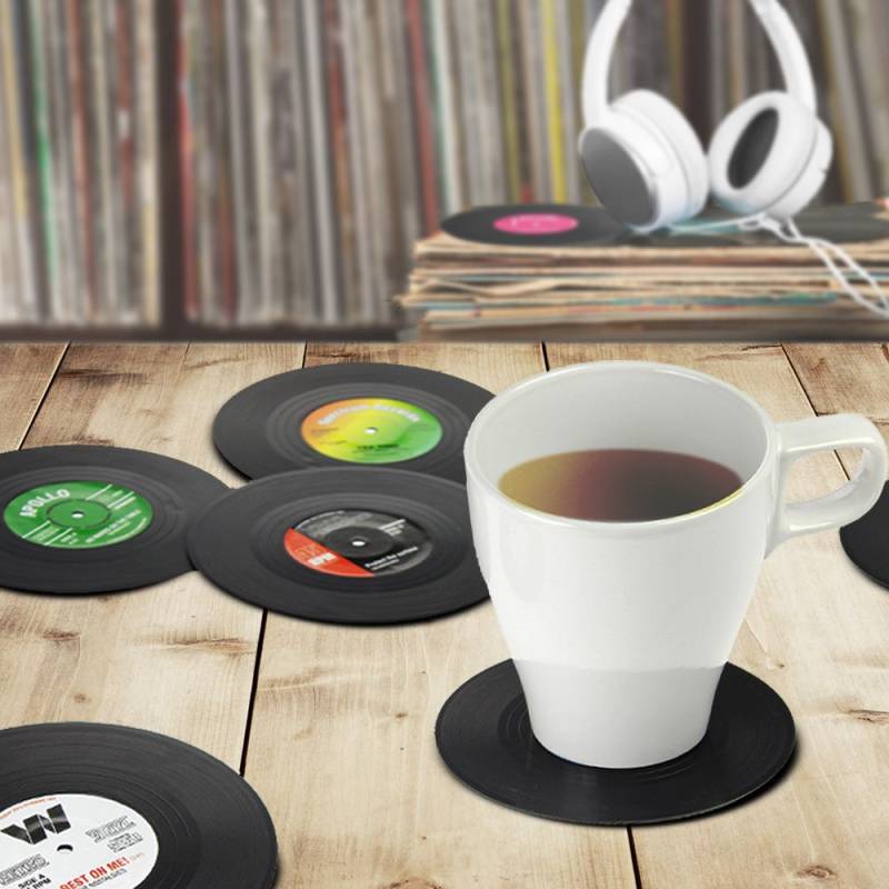 Untersetzer im Vinyl Schallplatten Look von Monsterzeug