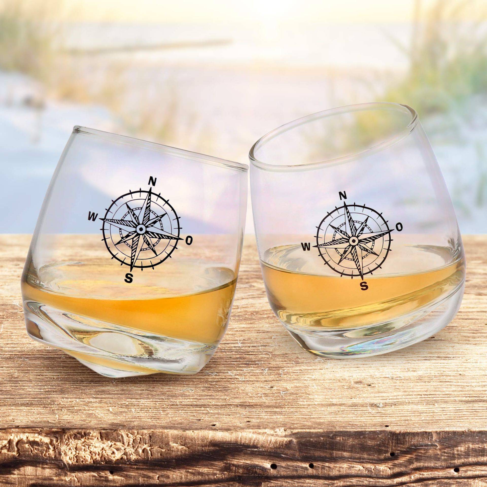 Wackelglas 2er Set - Windrose von Monsterzeug