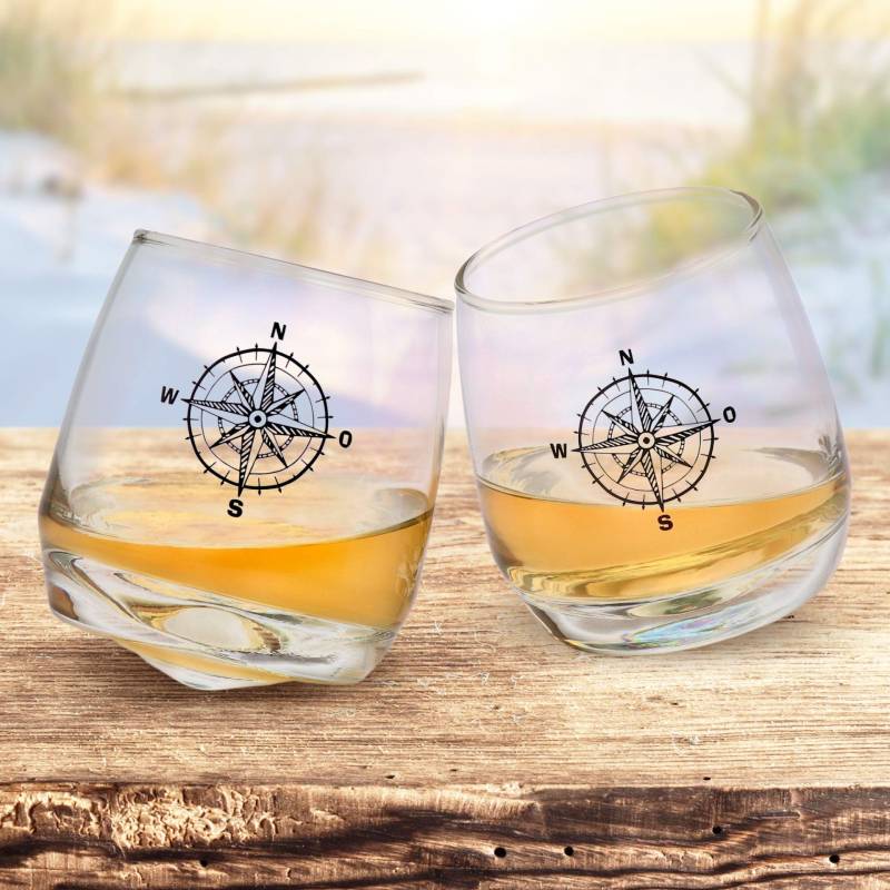 Wackelglas 2er Set - Windrose von Monsterzeug