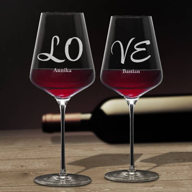Weingläser Love - 2er Set von Monsterzeug