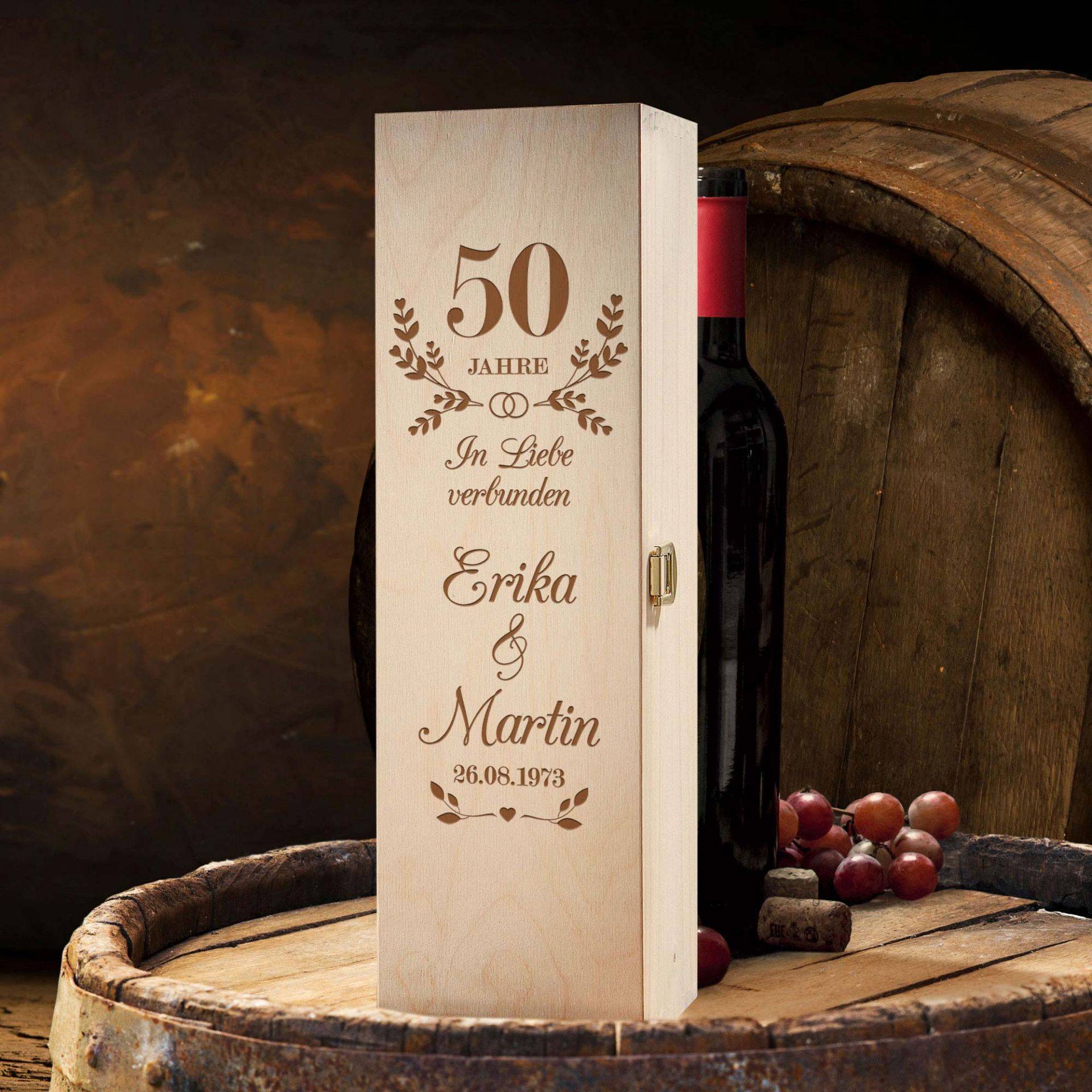 Weinkiste zur Goldenen Hochzeit - 50 Jahre Weinkiste zur Goldenen Hochzeit - 50 Jahre von Monsterzeug