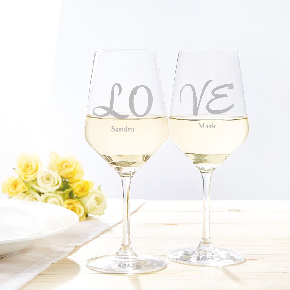 Weißweingläser Love - 2er Set Weißweingläser Love - 2er Set von Monsterzeug