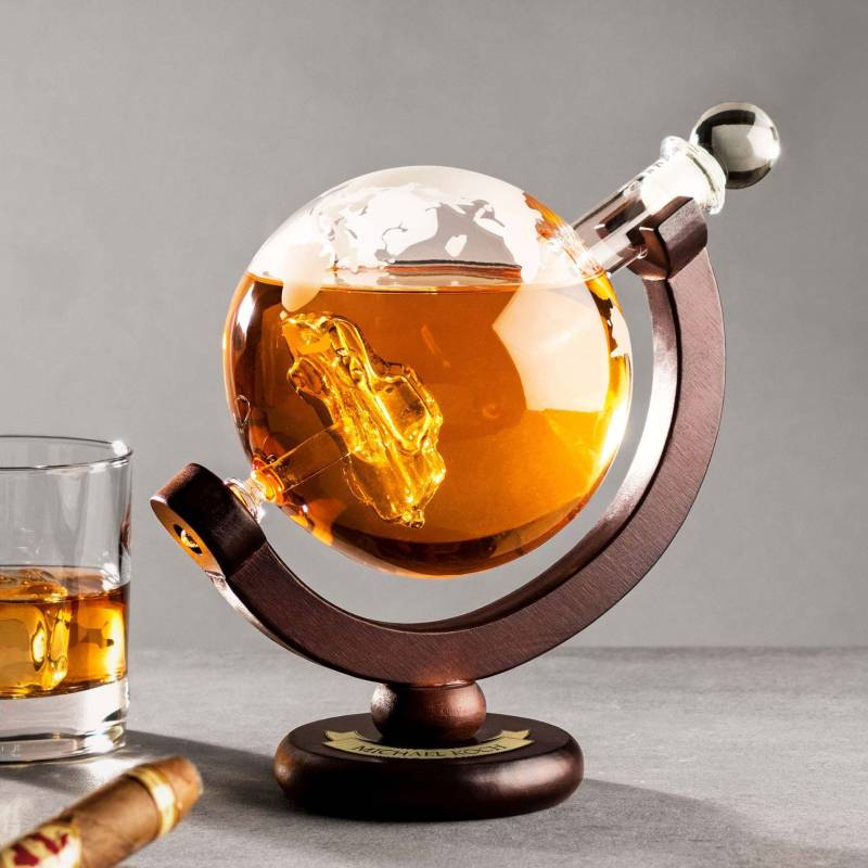 Whisky Globus Karaffe mit Gravur - Auto Whisky Globus Karaffe mit Gravur - Auto von Monsterzeug