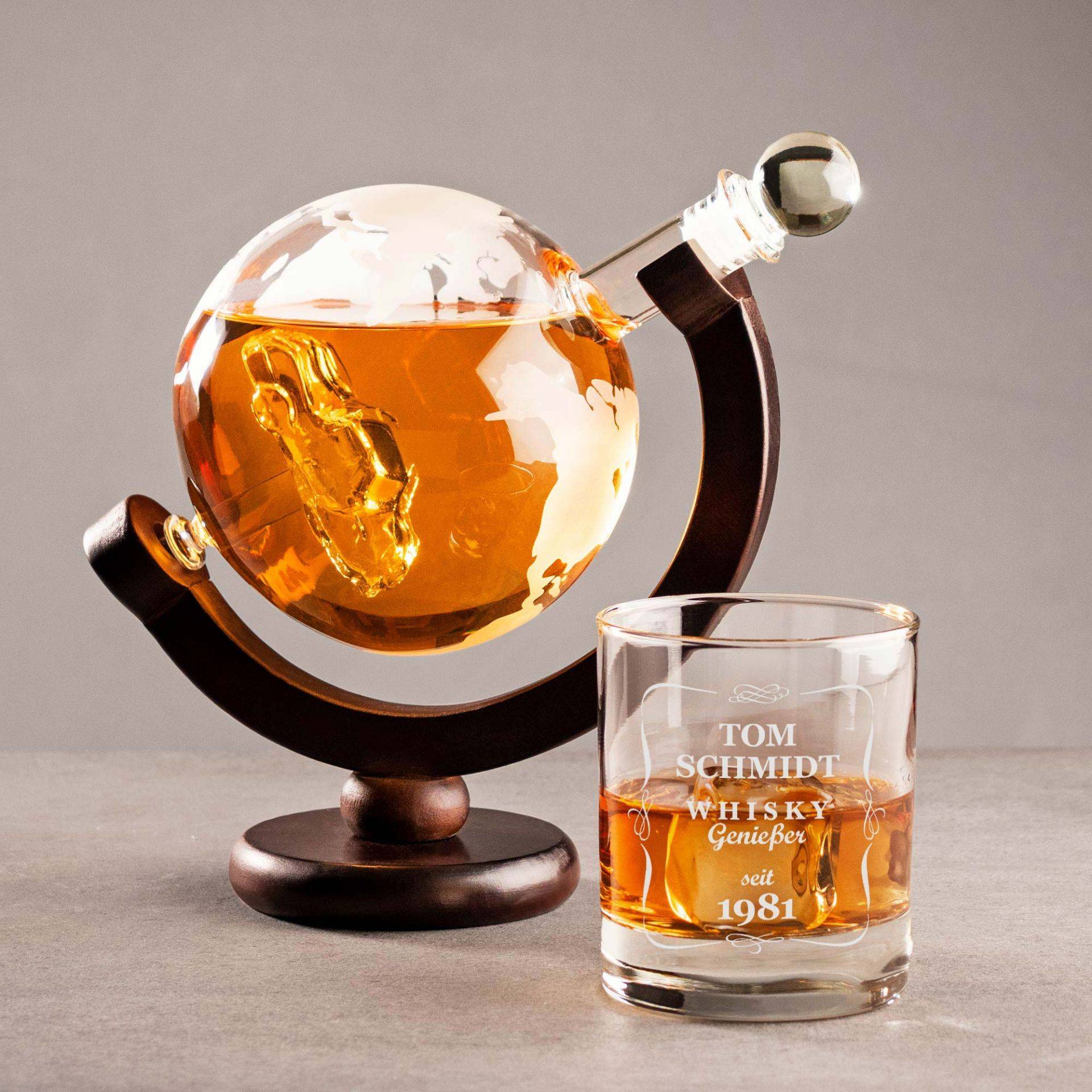 Whisky Set mit Globus Karaffe und Glas - Auto Whisky Set mit Globus Karaffe und Glas - Auto von Monsterzeug