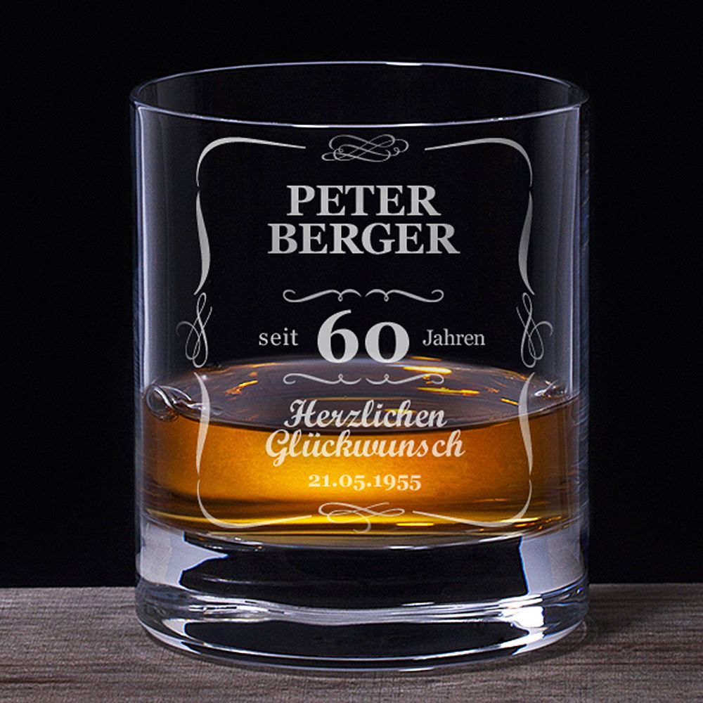 Whiskyglas 60. Geburtstag - klassisch Whiskyglas 60. Geburtstag - klassisch von Monsterzeug
