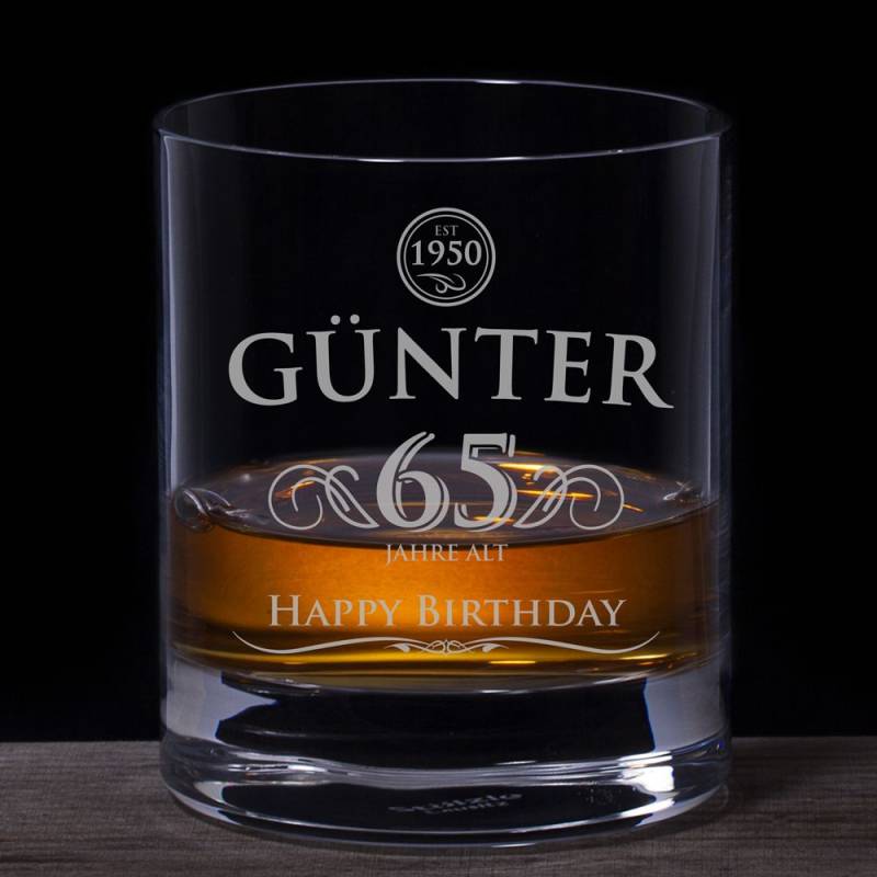 Whiskyglas zum Geburtstag - Elegant von Monsterzeug