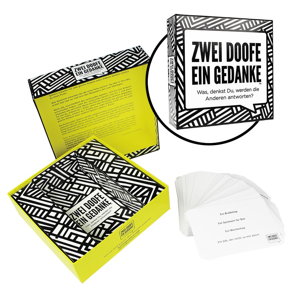 Zwei Doofe ein Gedanke - Kartenspiel Zwei Doofe ein Gedanke - Kartenspiel von Monsterzeug