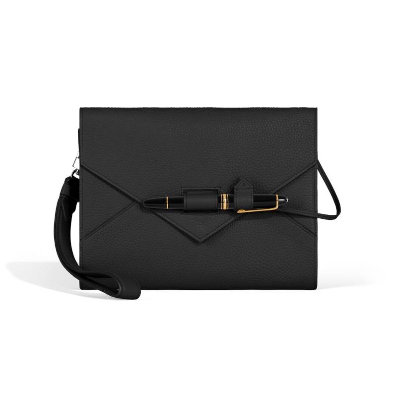 Montblanc Grain Schreibmappe Envelope Mittelgroß Schwarz von Montblanc