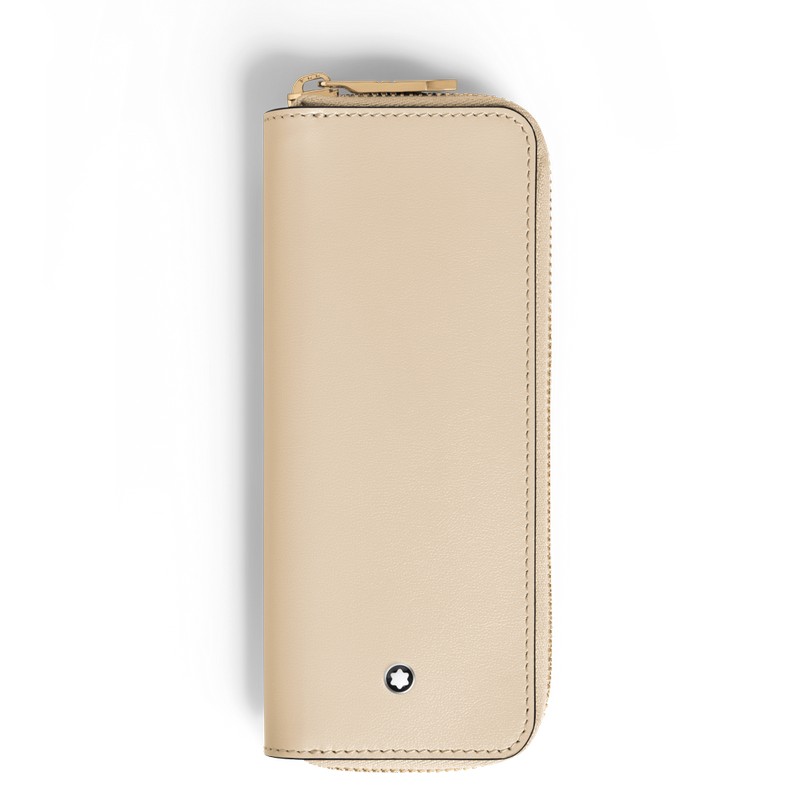 Montblanc Meisterstück Etui für zwei Schreibgeräte mit Reißverschluss Cloudy Beige von Montblanc