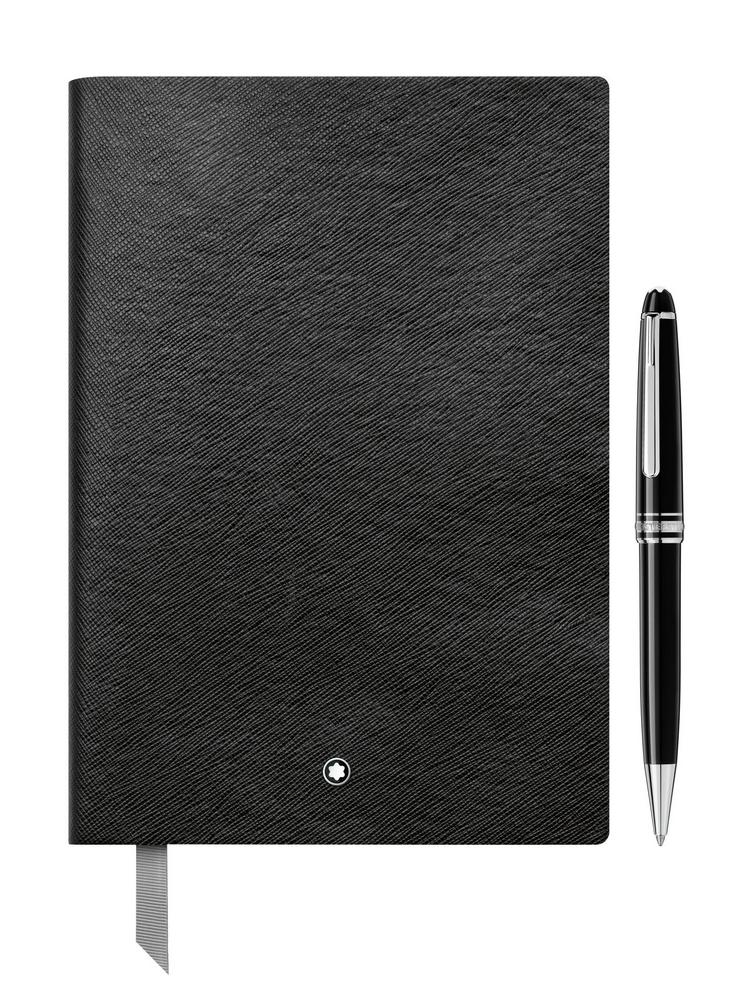 Montblanc Meisterstück Platinum Classique Kugelschreiber mit Notebook 146 schwarz im Set von Montblanc