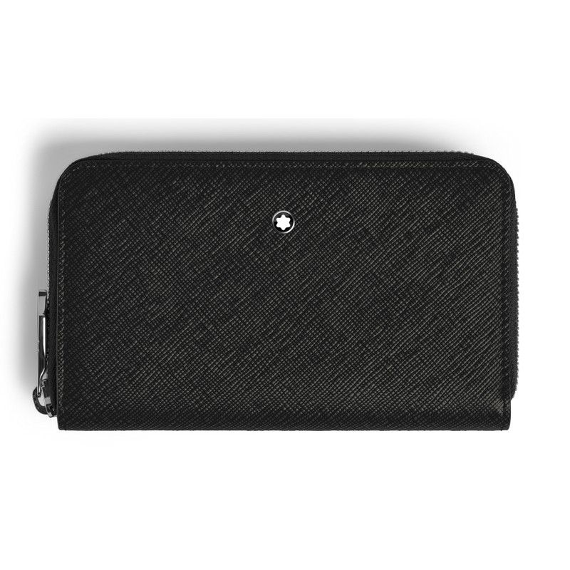 Montblanc Sartorial Brieftasche Kontinental Mittelgroß 12cc mit Reißverschluss Schwarz von Montblanc