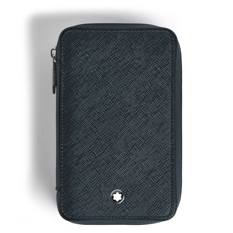 Montblanc Sartorial Etui für acht Schreibgeräte mit Reißverschluss Tweed Blue von Montblanc