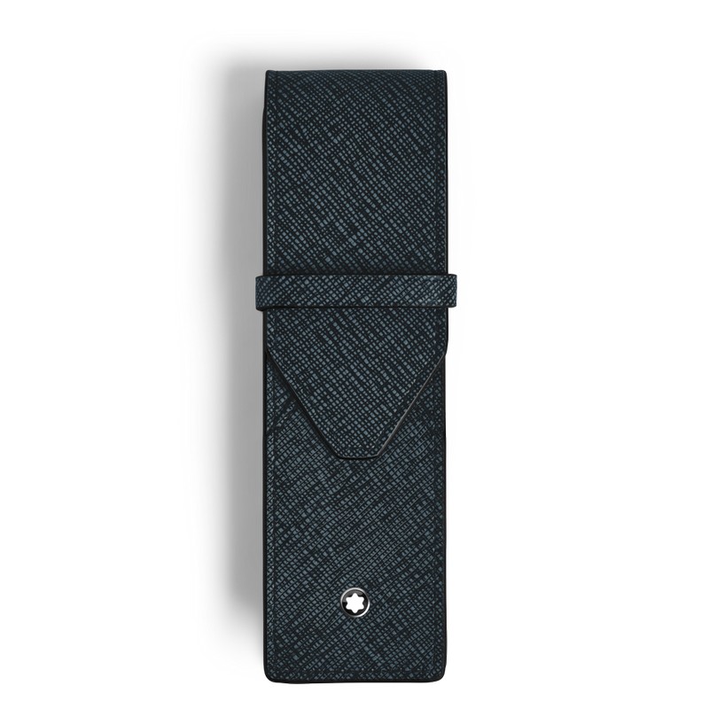 Montblanc Sartorial Etui für zwei Schreibgeräte Tweed Blue von Montblanc