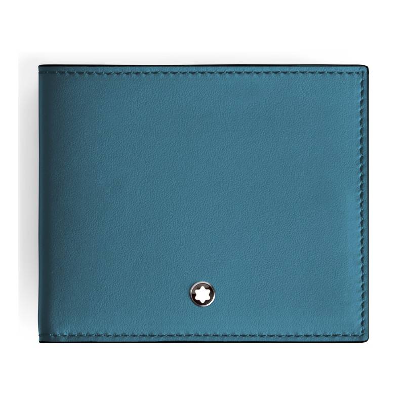 Montblanc Soft Brieftasche Trio 4cc Schmal Smoky Blue von Montblanc