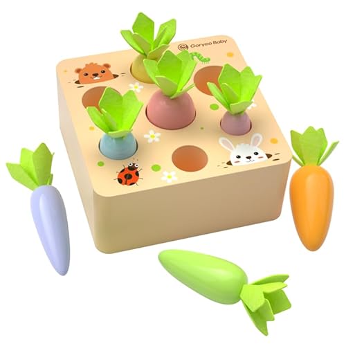 Holzspielzeug ab 1 Jahr,Baby Motorik Spielzeug für 12-18 Monate Jungen und Mädchen,Montessori Sortierspiel Holzpuzzle Karottenernte,Lernspielzeug Geburtztag Geschenk für Kinder Holzspielzeug ab 1 Jahr,Baby Motorik Spielzeug für 12-18 Monate Jungen und Mädchen,Montessori Sortierspiel Holzpuzzle Karottenernte,Lernspielzeug Geburtztag Geschenk für Kinder von MonteSpi