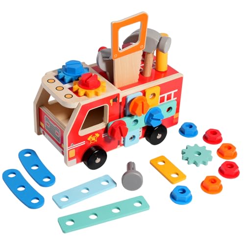 MonteSpi Holz werkzeugkoffer Kinder Autostil,30 Stück Montessori Spielzeug ab 3 4 5 6 Jahre,Hochwertige Materialien,zur Förderung von Feinmotorik,Kreativität,Geburtstagsgeschenk für Kinder MonteSpi Holz werkzeugkoffer Kinder Autostil,30 Stück Montessori Spielzeug ab 3 4 5 6 Jahre,Hochwertige Materialien,zur Förderung von Feinmotorik,Kreativität,Geburtstagsgeschenk für Kinder von MonteSpi
