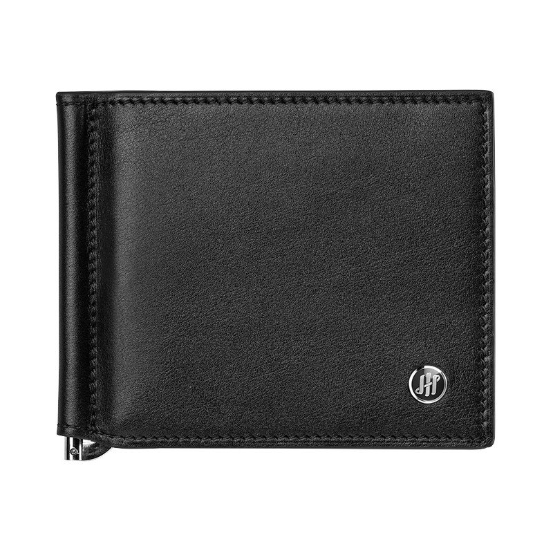 Montegrappa Brieftasche Signet 8cc mit Geldklammer schwarz von Montegrappa