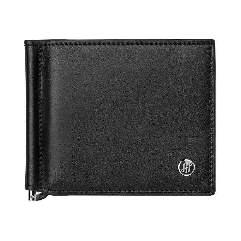 Montegrappa Brieftasche Signet 8cc mit Geldklammer Schwarz von Montegrappa