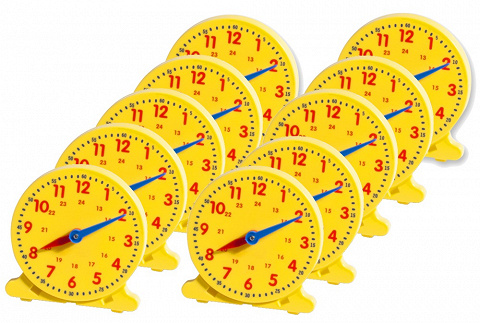 10er Klassensatz Schüler-Lernuhr, Schüleruhr, ca. 10,5 cm, geniales Material um Uhrzeiten zu verstehen 10er Klassensatz Schüler-Lernuhr, Schüleruhr, ca. 10,5 cm, geniales Material um Uhrzeiten zu verstehen von Montessori-Shop
