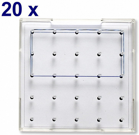 20er Klassensatz Geobretter 5 x 5, geometrische Formen einfach mit Gummis spannen von Montessori-Shop