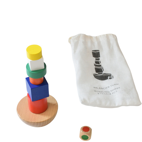 Balancierturm Montessori-Material zur Feinmotorikschulung, 8 Teile von Montessori-Shop