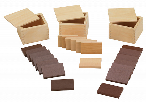 Barische Brettchen die Montessori Gewichtstäfelchen,aus Holz 24-teiliges Set zur Förderung des Gewichtssinnes von Montessori-Shop