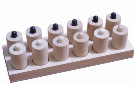 Druckzylinder aus Holz zur Wahrnehmungsförderung von Montessori-Shop