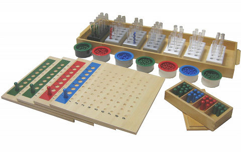 Große Division, die Montessori-Apotheke, komplettes Set zum lösen großer Divisionsaufgaben von Montessori-Shop