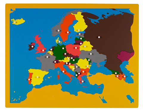 Großes Europapuzzle die Puzzle Karte Europa um alle europäischen Länder einfach zu lernen von Montessori-Shop