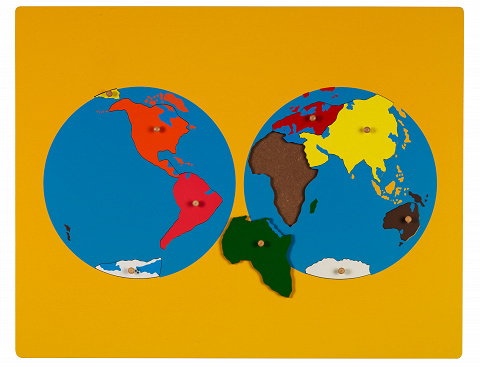 Großes Weltpuzzle, mit Montessori Kontinente und die Weltkarte lernen von Montessori-Shop