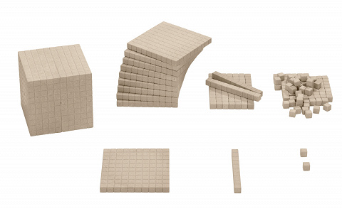 Mathematischer Würfel, Dienes Material zum Zahlenverständnis von Montessori-Shop