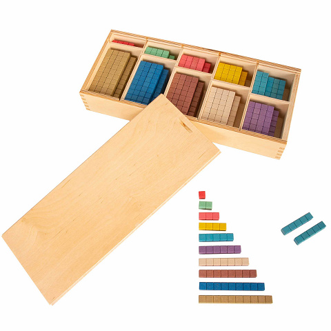 Montessori Rechenstäbchen, 200-tlg, in den praktischen Montessori-Farben zum schnellen Einstieg ins Rechnen von Montessori-Shop